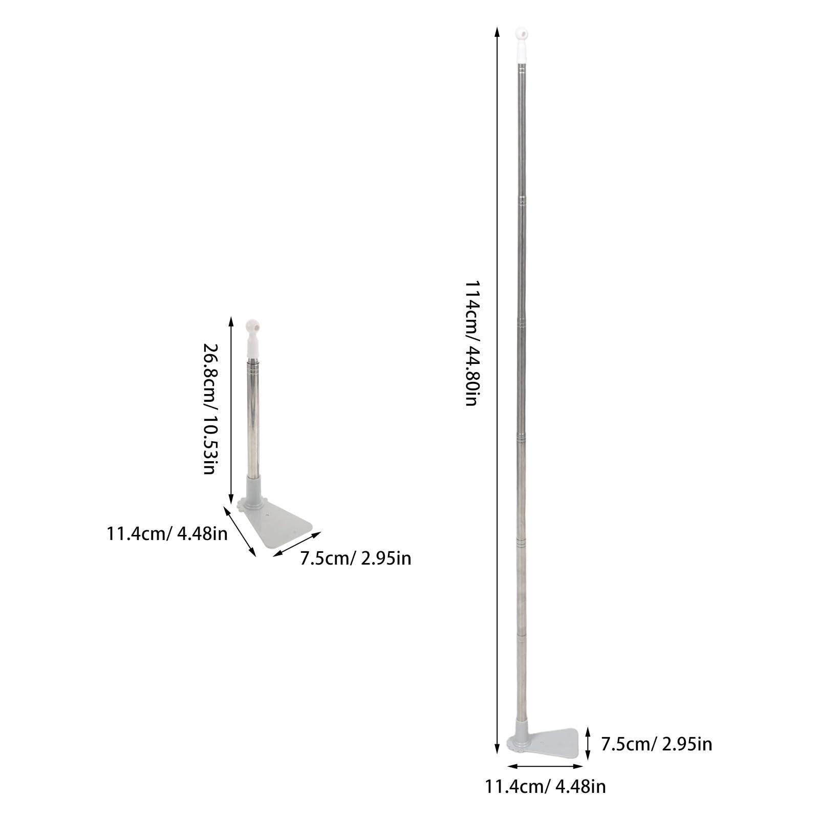 2 pezzi di asta di supporto per zanzariera da letto, staffa di estensione regolabile per zanzariera, asta di supporto per baldacchino, adatta a letti singoli/matrimoniali/queen/king size