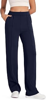 Smoofit Modal Soft Women Wide Leg Sweatpants with Pockets Yoga Pants Casual Lounge Trousers 25"/27"/29"/31"/33"