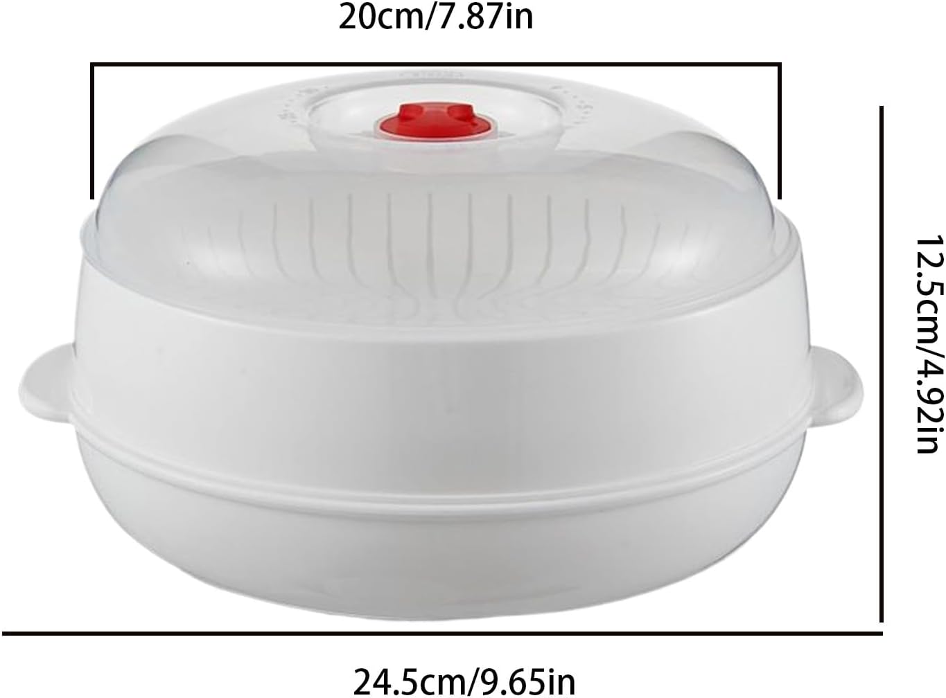 Microwave Steamer for Cooking | Healthy Steaming | Heat Resistant Steamer for Ravioli, Rice, Vegetables, Eggs and Pasta