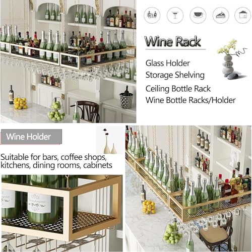 Étagère à vin avec support de verres pour libérer vos plans de travail encombrés - 5