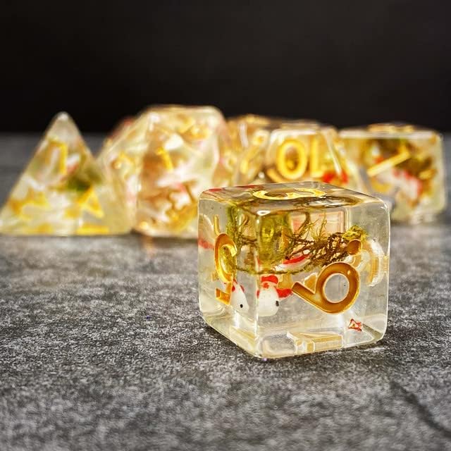 Miniatura 2 de Sage's Portal Juego de dados DND de resina para familia de dinosaurios y reptiles, juego de dados poliédricos para Dungeons and Dragons RPG de mesa