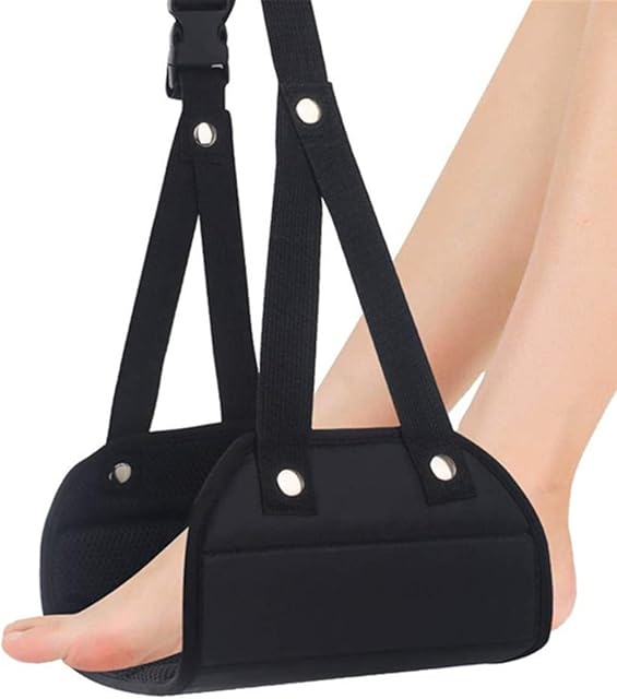 Airplane Footrest - Best Travel Foot Rest, Airplane Travel Accessories, No Clashing Foot Hammock & Portable Plane Leg Rest, Provides Relaxation and Comfortable for Long Flight (Foam)