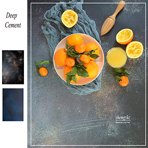 Shengzkc Food Photography Backdrop 2 Pcs 21X33Inch Concrete Flat Lay Photo Photographic Background Paper Double Sided For Tabletop Product Blogger Pictures Props Board Jewelry Ins Video #TOP3