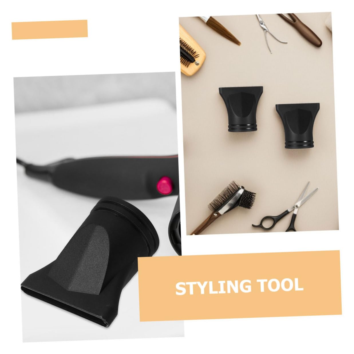 15pcs Hair Dryer Attachment Concentrator Nozzle Set Narrow Flat Tip Universal Blow Dryer Nozzle Replacement for Salon and Home Hair Styling