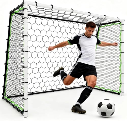 Arco de fútbol Garvee 874 con red de rebote, 7 x 5 pies miniatura 2