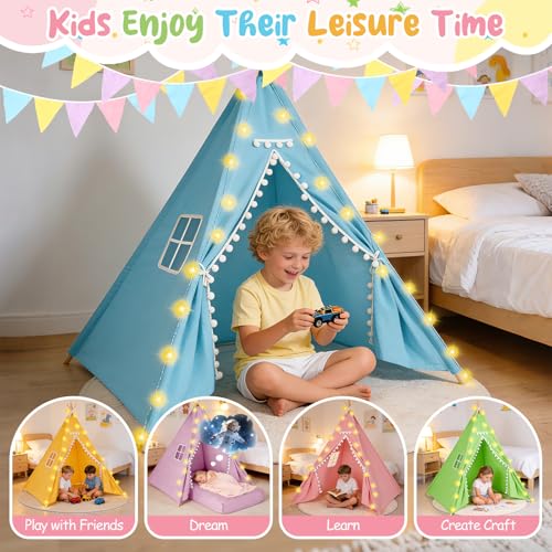 6 Pack Teepee Tent with Air Mattresses