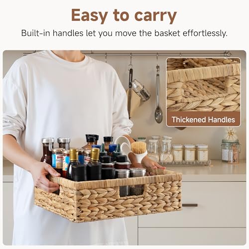 Image of StorageWorks Wicker Storage Baskets for Shelves, Pantry Baskets, 1-Pack