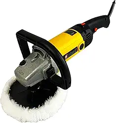 Knakasaki Politriz Lixadeira Grande 7" Pol 1300W 6 Vel (127volts) Amarela com Boinas, Disco de Borracha, Empunhadura Lateral