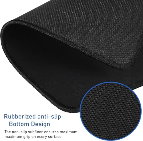 Image of Vegan Leather Desk Mat | Large Reversible Mouse Pad & Computer Table Protector | Dual-Side Waterproof Extended Laptop Pad with Edge-Stitched Design