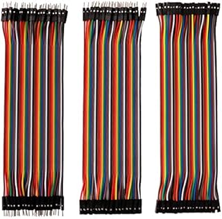 QitinDasen 120Pcs Premium 20cm Multicolored Solderless Breadboard Jumper Wire Cable Set, 40pin Male to Male, 40pin Female to Female, 40pin Male to Female, for Arduino DIY Raspberry pi