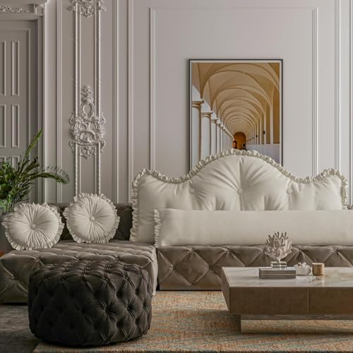 Coussin de lecture dossier lit grand format dossier canapé dehoussable lavable - 6