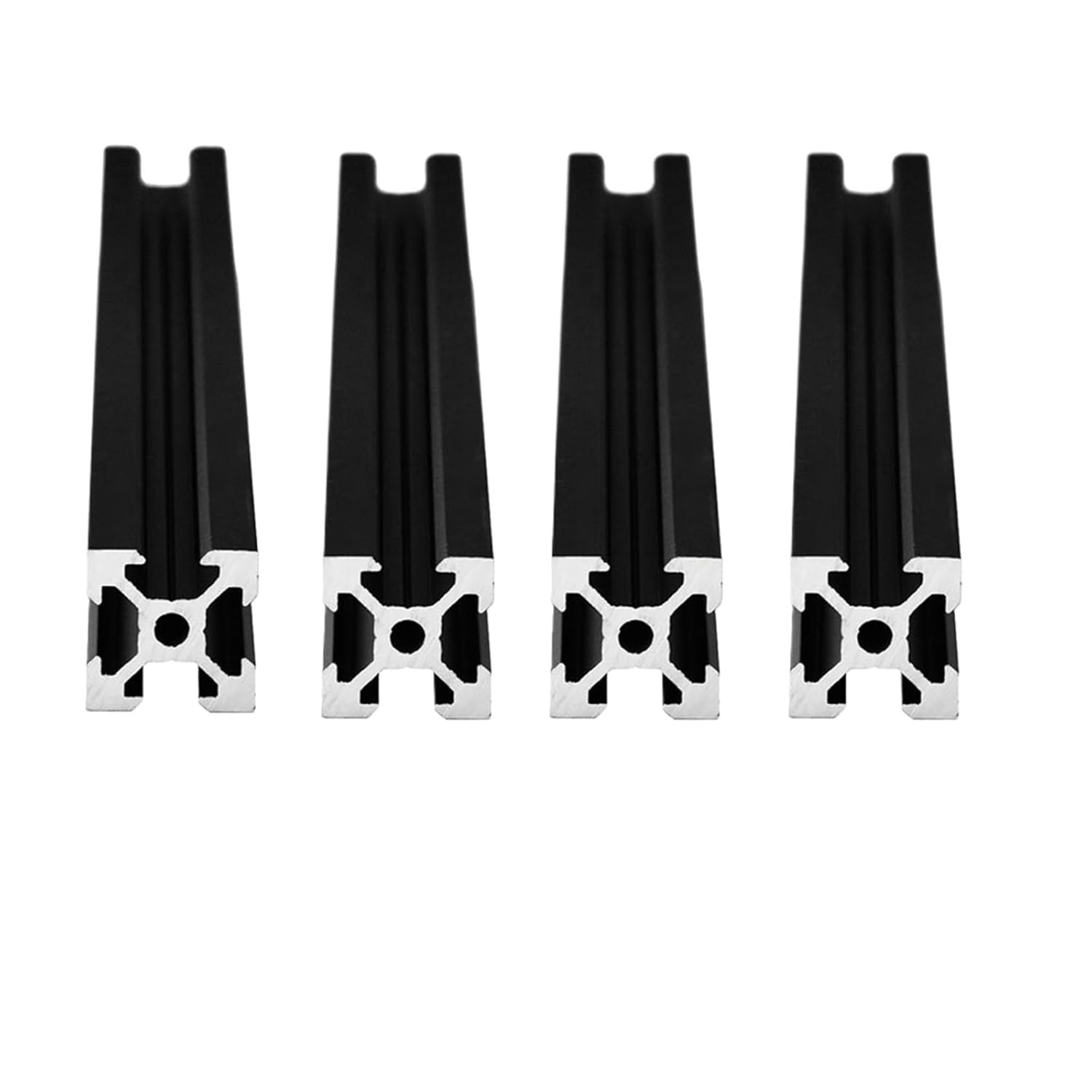 4pcs/lot Black 2020 V-Groove European Standard Anodized Aluminum Extruded Linear Guides(100mm)