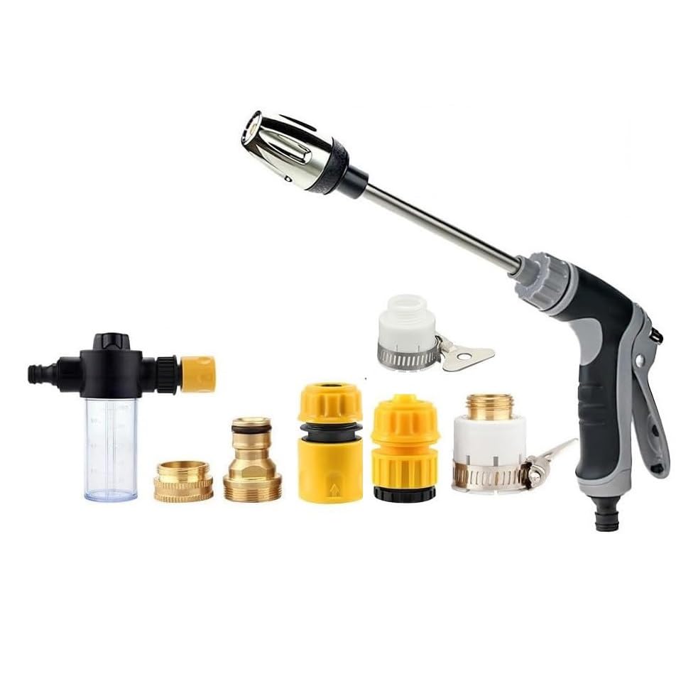 YUNTA Pressure NozzleοΌsuitable for cleaning floors, patios, eaves, walls, cars, and pets(BLACK)