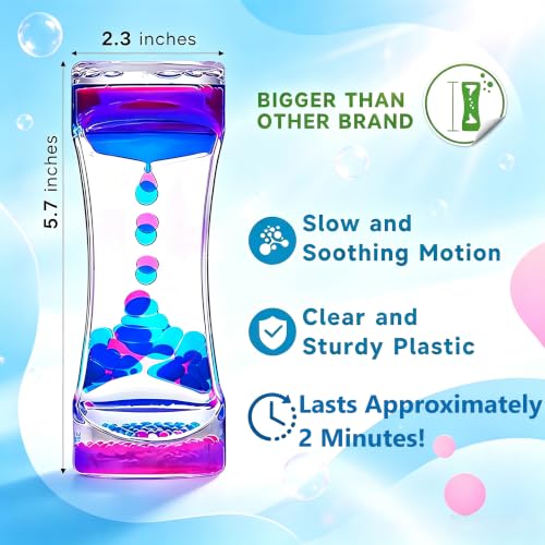 Liquid Motion Bubbler - Colorful Fidget Tubes for Stress Relief and Focus- Calming Visual Play for School, Home, Office - Calming Sensory Toys for Kids with Autism or Special Needs - Image 3