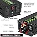 Novopal Power Inverter Pure Sine Wave-1500 Watt 12V DC to 110V/120V AC Converter- 4 AC Outlets Car Inverter with One USB Port-16.4Ft Remote Control and Two Cooling Fans-Peak Power 3000 Watt Black