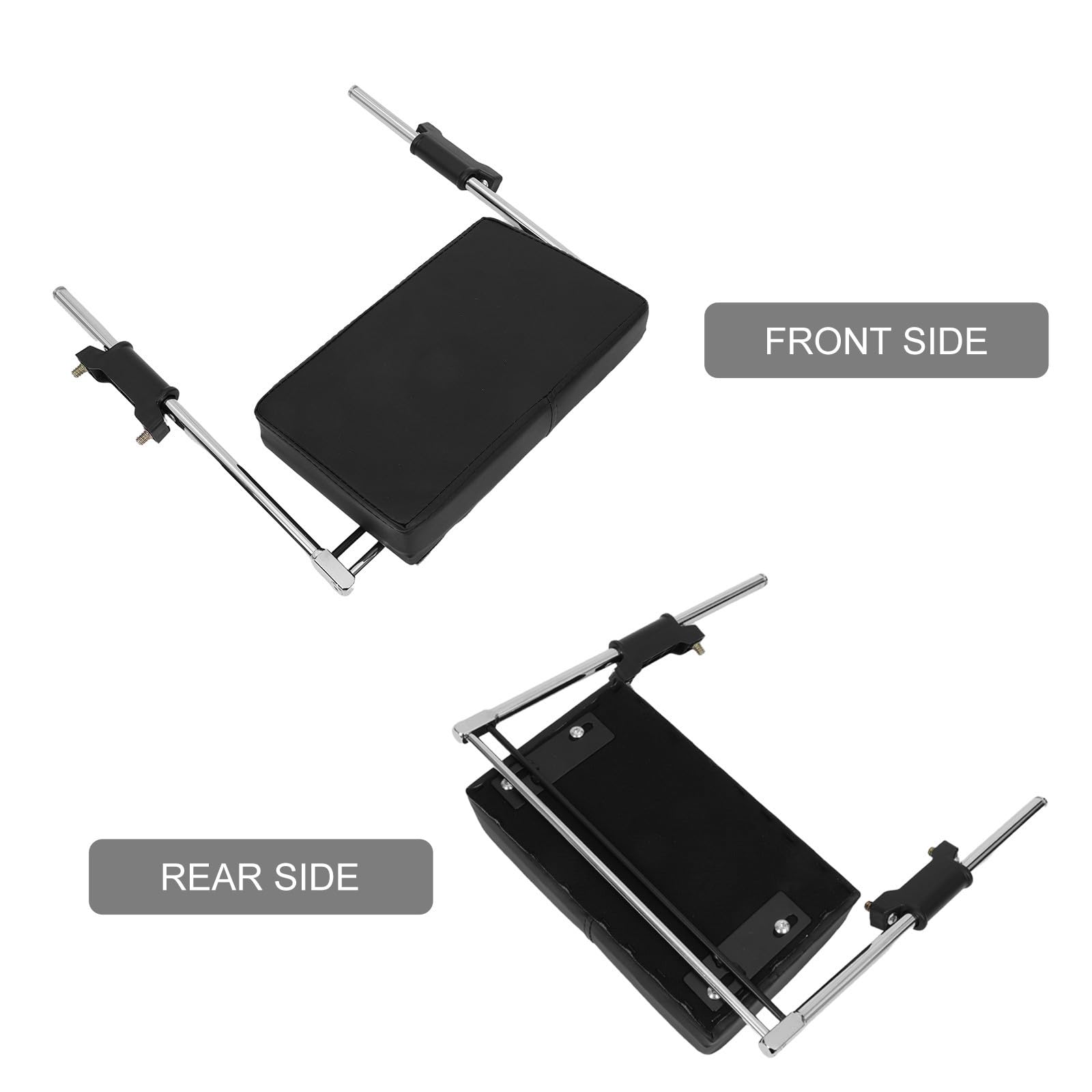 GALPADA Reposapiés para Silla de Oficina, Reposapiés bajo Acolchado de Espuma, Hierro y Plástico, Negro, para Sillón para Dormir, Oficina y Sillas Gaming