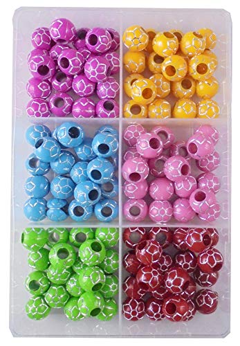 Image of eshoppee 9 mm Round Plastic Beads | Jewellery Making, Art and Craft Material, DIY Kit