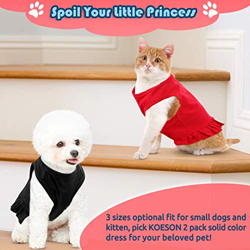 KOESON 2 Pack Dog Dress, Puppy Sundress Small Girls Dog Tee Dress Ruffle Princess Birthday Party Skirt, Doggie… - Image 6