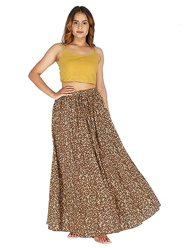 Image of Sttoffa Cotton Printed Women Wear Maxi Long Skirt 40 inch inch Full Length