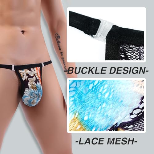 Men's Thongs Underwear Sexy T-Back Low Rise G-String Comfortable3