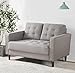 Zinus Benton Mid-Century Upholstered 52.8 Inch Sofa Couch / Loveseat, Stone Grey Weave