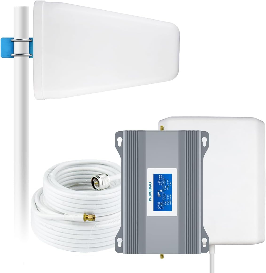 Cell Phone Booster for Home & Office Up to 3,500 Sq Ft | Boost 5G 4G Cell Phone Signal Booster 65dB for Verizon, AT&T, T-Mobile All U.S Carriers | for Band 12/17/13/5/25/66/2/4 | FCC Certified