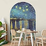 micasia Rundbogen Fototapete selbstklebend - 3D Himmel Vliestapete Made in Germany UV-beständig Geruchsfrei - Motivtapete Malerei blau Wohnzimmer Schlafzimmer 1337 (175x262.5cm)