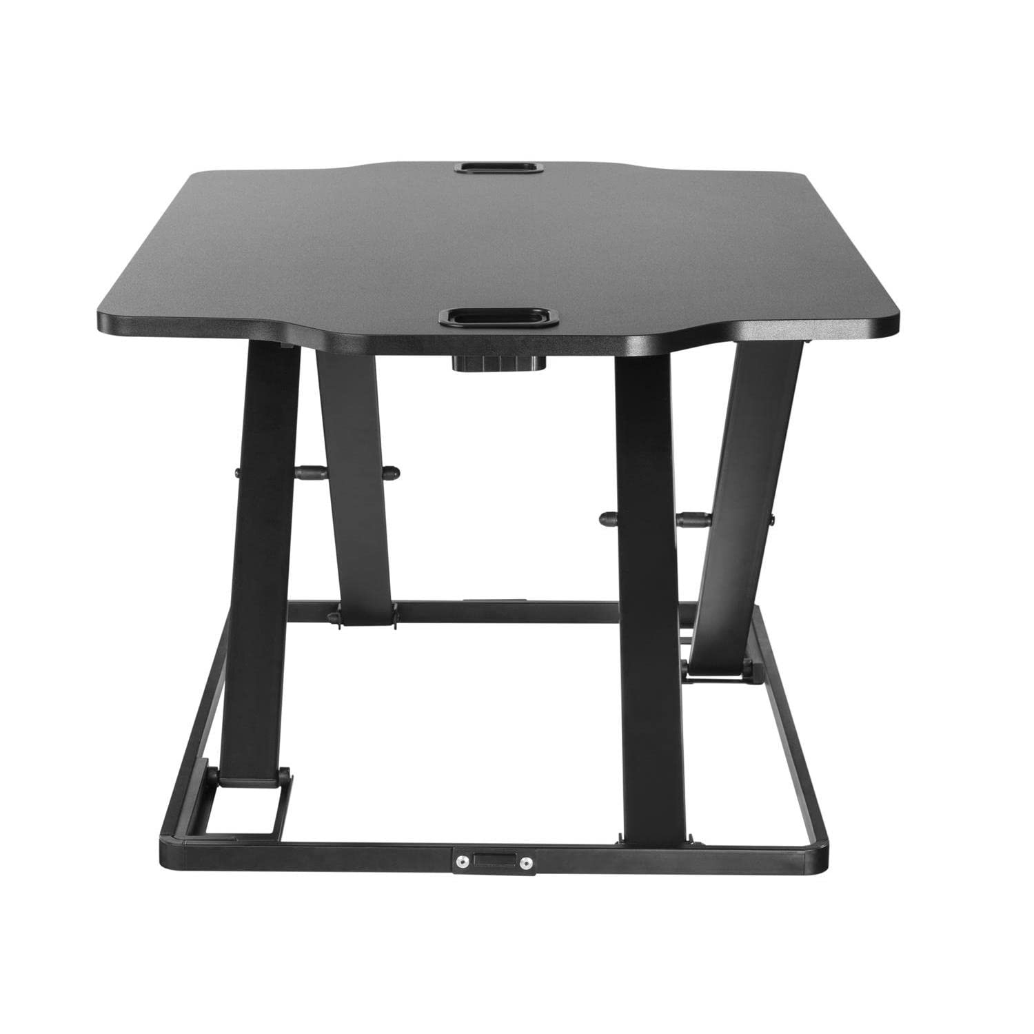 ER-419 Sitz-Steh-Schreibtisch Höhenverstellbarer Schreibtischaufsatz mit Gasfeder Schreibtisch Konverter für Monitor Laptop bis max. 10kg (Schwarz)