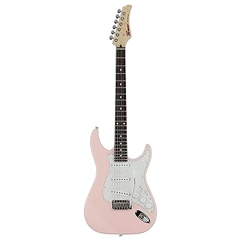 グレコ　エレキギター クリームカラー Amazon | Greco グレコ エレキギター WS-ADV-G, Light Pink