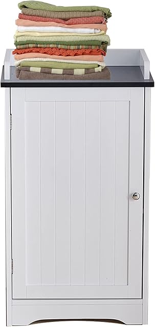 Warmiehomy Bathroom Storage Cabinet White Bathroom Cupboards 2 Tier Freestanding Bathroom Cabinet Wooden Storage Cabinet Unit For Hallway Living Room Bedroom 79.5 * 29 * 44cm