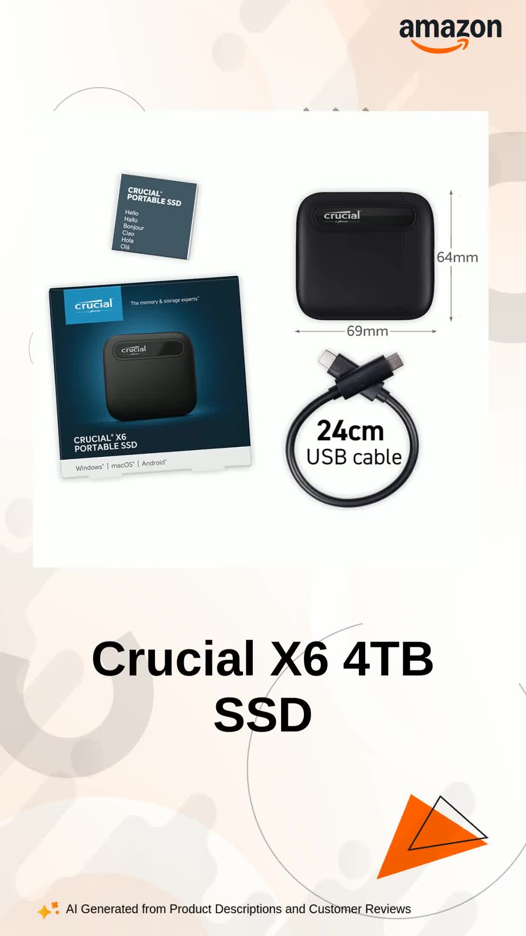 Crucial X6 4TB Portable SSD