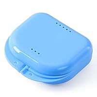 Vista 9 de JMU Estuche para retenedores con orificios de ventilación, estuche para protector bucal contenedor de almacenamiento dental (verde azulado)