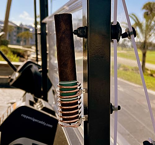 Cigar Holder for Golf Cart Solid Copper, Handmade, Magnetic, Adjustable Attaches to any Metal Surface. Adds a Touch of Elegance and Style to Your Golf Game. - Image 6