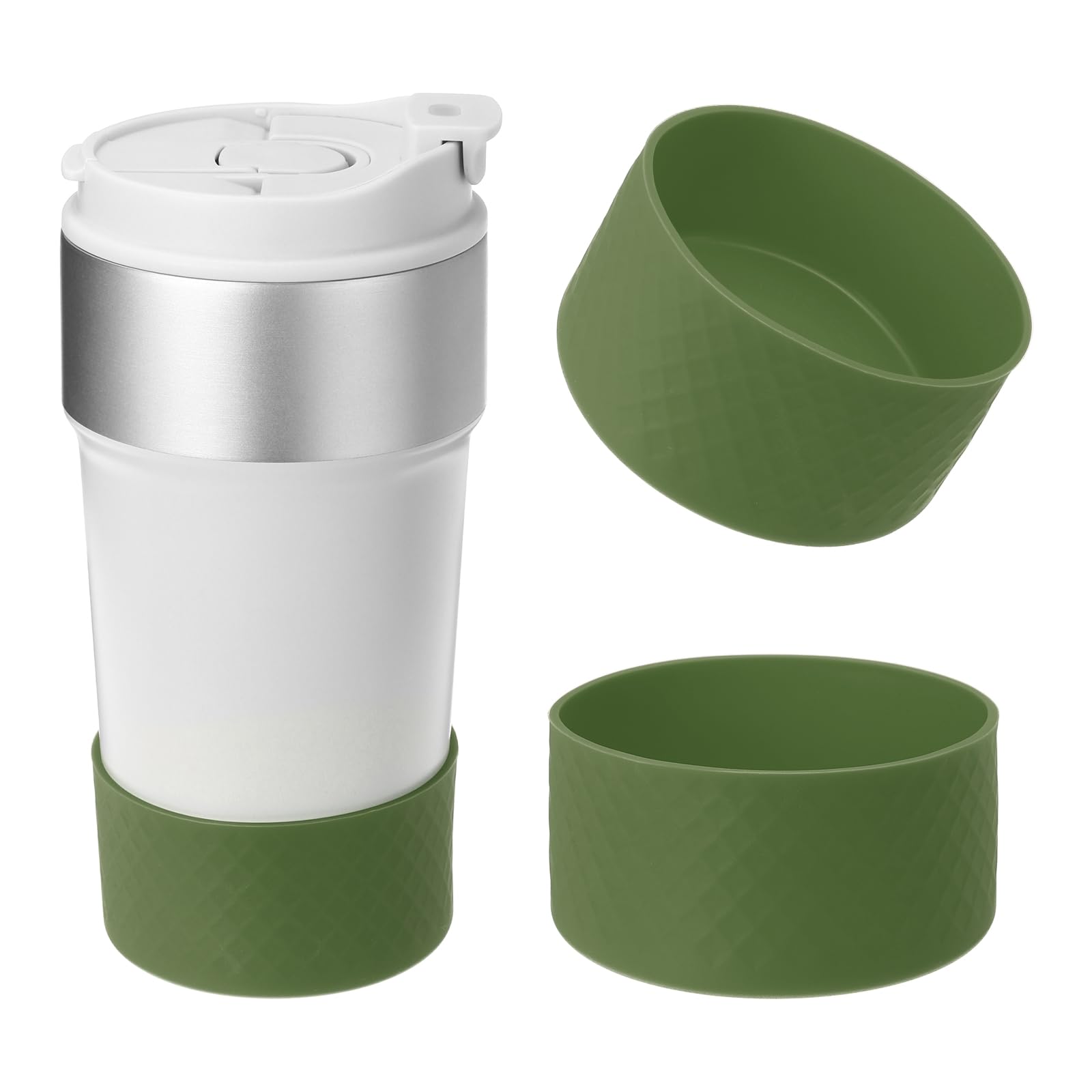 PATIKIL Silicone Water Bottle Boot, 2 Pcs 3 Inch Water Bottle Protective Sleeves 12-24 oz Anti-Slip Bottom Cover Sleeve Accessory Protector for Sports