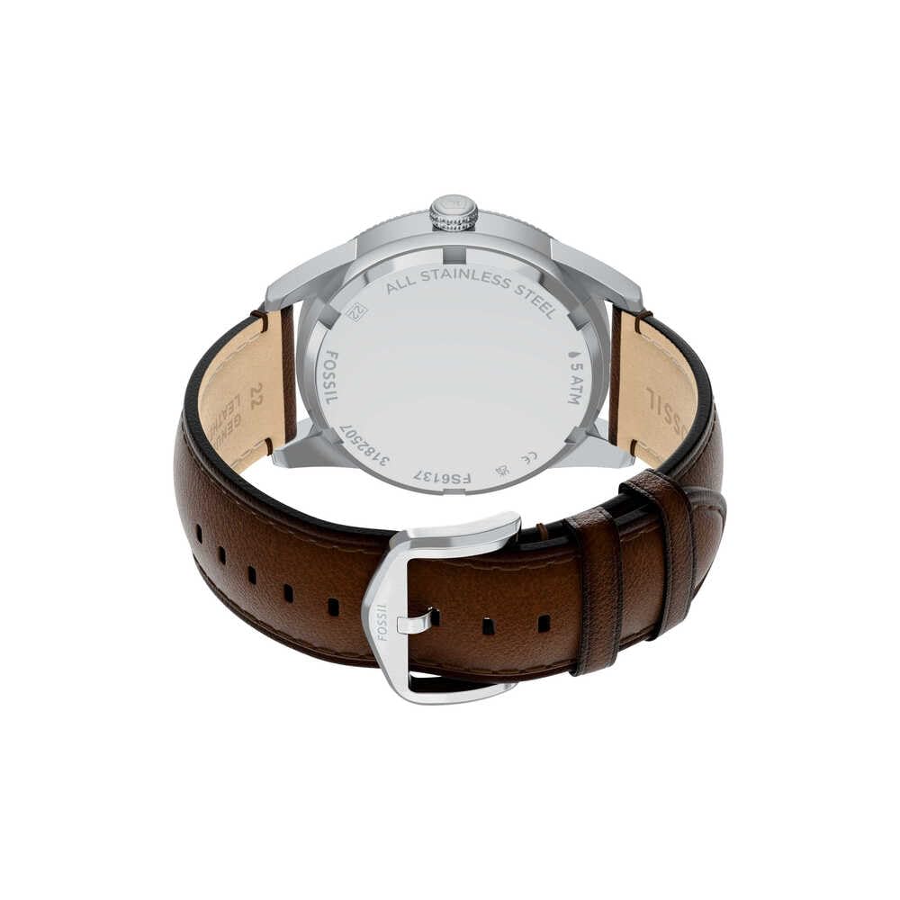 Fossil Pearson Orologio Uomo, Movimento Multifunzione al Quarzo con cinturino in acciaio inossidabile o pelle