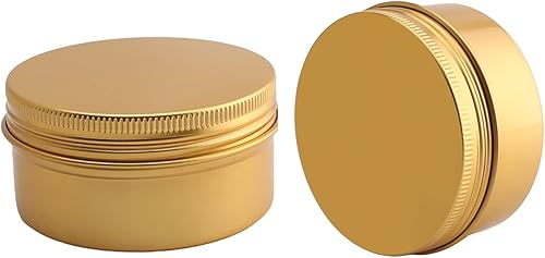 Vista 119 de Othmro Latas redondas de aluminio para tapas de metal, con tapa de rosca de 2.0 fl oz/2 onzas, 2.677 x 0.984 in (D* H) contenedores de aluminio