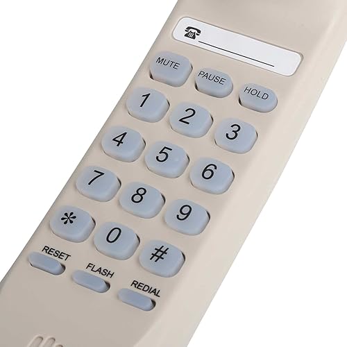 Miniatura 7 de Mini teléfono con cable clásico de línea fija Teléfono montado en la pared Teléfono antiguo Retro con cable Teléfono fijo estanqueidad para el hogar