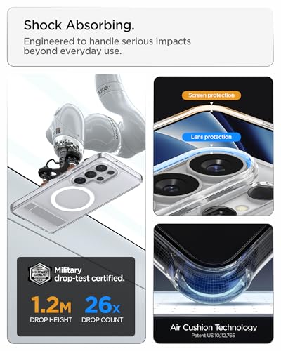 Image of Spigen Ultra Hybrid S MagFit | Samsung Galaxy S26 Ultra Case [Reinforced Kickstand] [Transparent] Galaxy S26 Ultra Back Cover | TPU+PC - Clear White