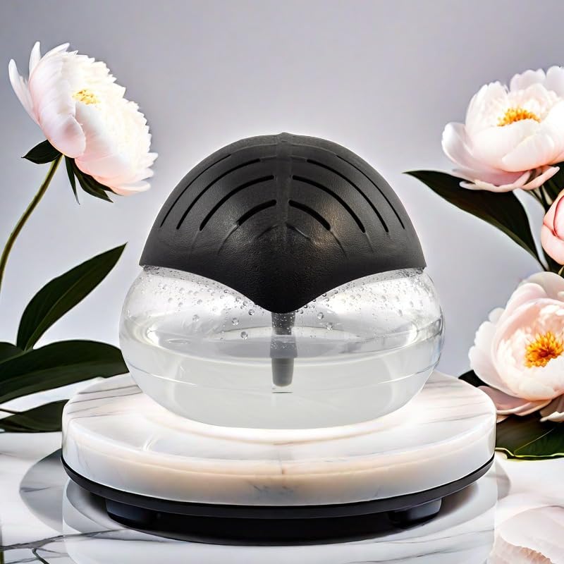 Water-Based Air Purifier & Revitalizer with 7 LED Colors – Air Freshener for Home & Office – 1000ml BPA-Free Aromatherapy Air Washer – Black