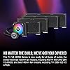 Thermaltake TH120 ARGB Sync V2 CPU Liquid Cooler/AlO Liquid Cooling/Fan 120mm*1/PWM 500~2000 RPM/Mirror Waterblock/MB ARGB Sync Control, CL-W360-PL12SW-A , Black