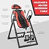 YOLEO Inversion Table Massage & Heat Inversion Table 2025 New Inversion Table for Back Pain Relief Equipment w/Remote Control, Reversible Ankle Holders, Heavy Duty up to 320lbs