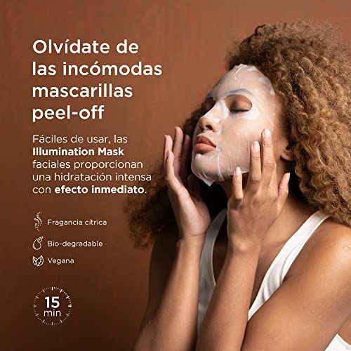 Ardaraz Pack 5 Mascarillas Faciales Hidratantes e Iluminadoras (Face Mask) Vitamina C Energy – Con Ácido Hialurónico y PHA | Antiedad, Natural & Vegana - imagen 4