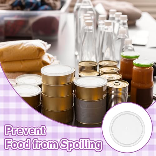 TIESOME 6 Stück Deckel für Dosen, 75mm Kunststoff Dosendeckel, Waschbar Dosenverschluss für 800g Dosen, Transparent Dosendeckel für Katzenfutter, Hundefutter, Lebensmittelaufbewahrung(75mm)