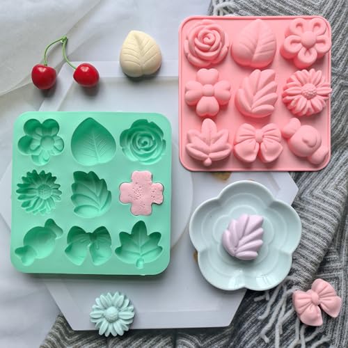 3PCS Daisy Flower Chocolate Molds Floral Sunflower Silicone Molds Flower Ice Cube Mold Silicone Rose Molds for Baking Chocolate, Jelly, Pudding, Ice Cube, Soap by FMOYSIEN - Image 4