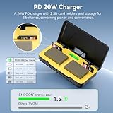 ENEGON LP-E17 Battery(2 * 1500mAh) 20W Fast Charger Set for Canon Rebel SL3, SL2; T8i, T7i, T6i, T6s; EOS R10, R50, RP, R100; EOS M3, M5, M6; EOS 200D, 250D,77D, 750D, 760D, 800D, 8000D,LCD Display - Image 3