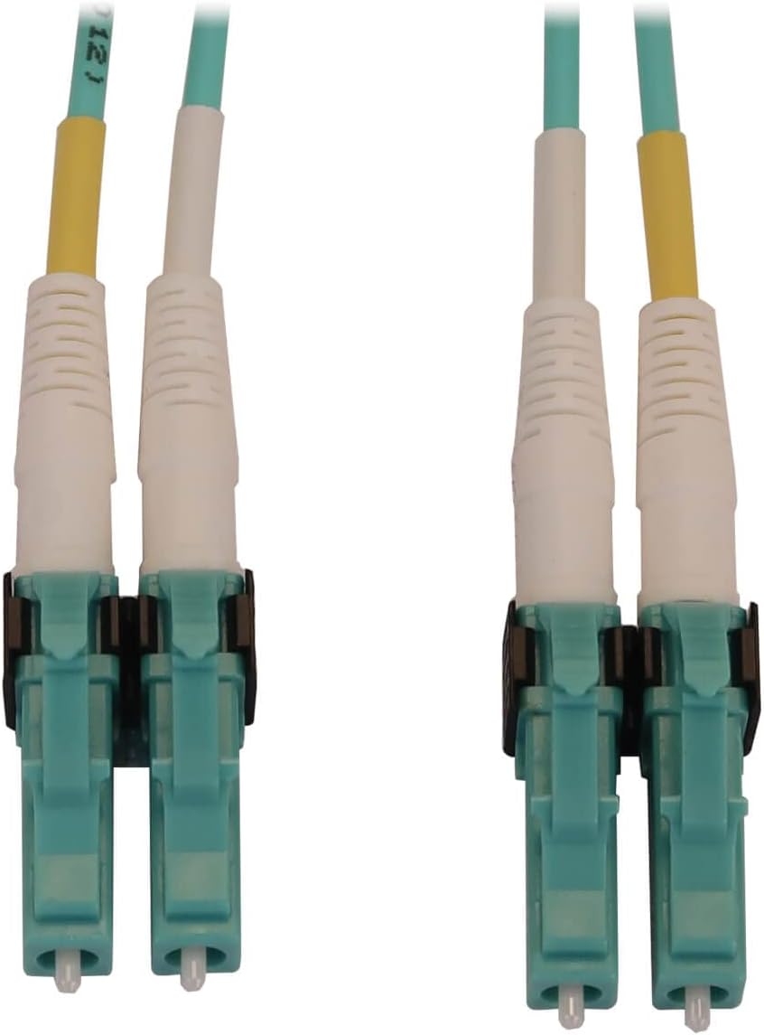 Tripp Lite Switchable Fiber Cable, 400G Duplex Multimode 50/125 OM4 (LC Duplex-PC/LC Duplex-PC), Round LSZH Jacket, Aqua, 7 Meters / 23 Feet, Lifetime Limited Manufacturer's Warranty (N820X-07M-OM4)