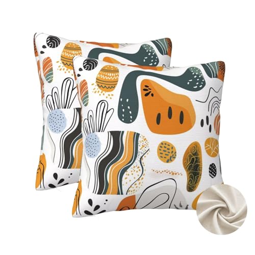 Housse coussin 50x50 cm avec fermeture invisible pour décoration canapé durable - 2