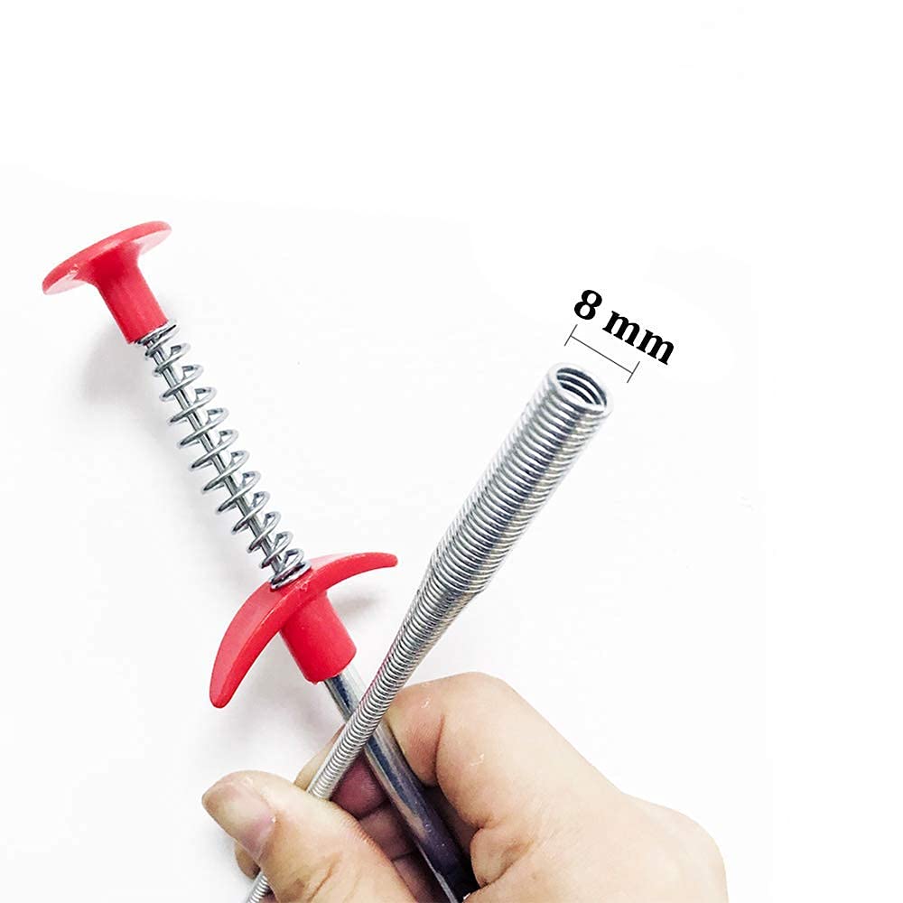 Feinerman Flexible Drain Pipe Cleaning Spring Stick - Hair Catching Claw Wire for Sink, Toilet, Bathtub, Shower & Kitchen Drains Stainless Steel Clog Remover Tool for Efficient Pipe Cleaning (90 cm) 3