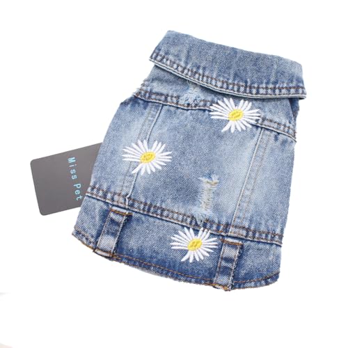 Miss Pet Denim Hundejacke mit Gänseblümchen