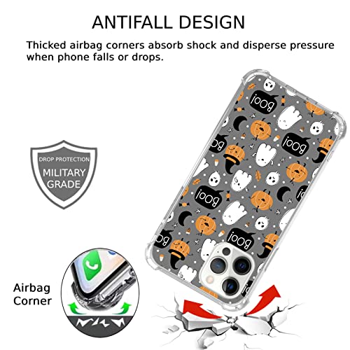 Eurdosmk Cute Halloween Ghost Case Compatible With Iphone 13 Pro Max, Witchy Pumpkin Halloween Boo Case For Iphone 13 Pro Max For Teens Men And Women, Trendy Cool Tpu Bumper Phone Case Cover #TOP3